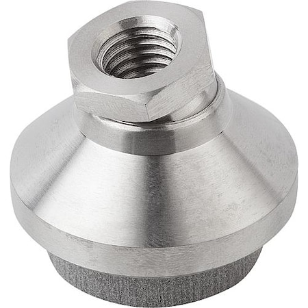 Swivel Feet With Vibration Absorption, Steel And Stainless, Metric